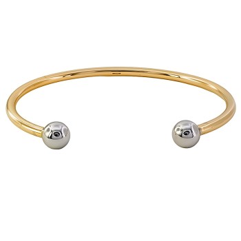 9ct gold 2-tone Torque Bangle